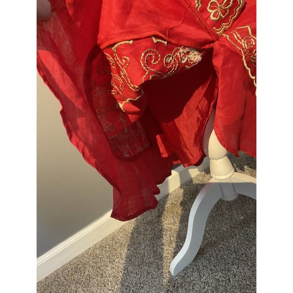 Vintage 2 Piece Harmony New York Outfit Size 16 Beautiful Red And Gold Lined - Picture 5 of 11